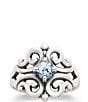 James Avery Spanish Birthstone Lace Ring with Lab-Created Gem, Color:Sterling Aqua - Image 1