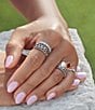 James Avery Stacker Ring with Lab-Created White Crystal Sapphire, Color:Sterling Silver - Image 2