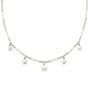 Color:Sterling Silver - Image 1 - Star Drops Collar Necklace