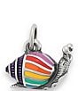 Color:Sterling Silver - Image 1 - Sterling Silver Colorful Enamel Snail Charm