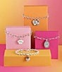 Color:Sterling Silver - Image 6 - Sterling Silver Connected Hearts Charm Bracelet