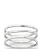 Color:Sterling Silver - Image 1 - Sterling SIlver Delicate Forged Rings