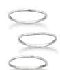 Color:Sterling Silver - Image 2 - Sterling SIlver Delicate Forged Rings