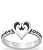 James Avery Sterling Silver Forever and Always Heart Ring, Color:Sterling Silver - Image 1