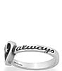 Color:Sterling Silver - Image 3 - Sterling Silver Forever and Always Heart Ring