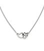 Color:Sterling Silver - Image 1 - Sterling Silver Furry Friends Heart Short Pendant Necklace