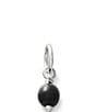 Color:Black - Image 1 - Sterling Silver Glass Bead Enhancer Charm