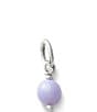 Color:Lavender - Image 1 - Sterling Silver Glass Bead Enhancer Charm