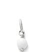 James Avery Sterling Silver Glass Bead Enhancer Charm, Color:White - Image 1