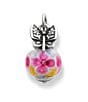 Color:Sterling Silver/Multi - Image 1 - Sterling Silver Mariposa Finial with Pink Blossom Charm