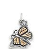 Color:Sterling Silver/Bronze - Image 1 - Sterling Silver Monarch Butterfly Charm