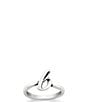 James Avery Sterling Silver Script Initial Ring - Image 4