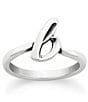Color:B - Image 1 - Sterling Silver Script Initial Ring