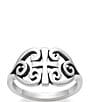 Color:Sterling Silver - Image 1 - Sterling Silver Scroll Cross Ring