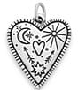 Color:Sterling Silver - Image 1 - Sterling Silver Western Sky Heart Charm