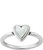 Color:Sterling Mother of Pearl - Image 1 - Sweetheart Mother of Pearl Ring