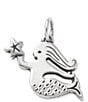 Color:Sterling Silver - Image 1 - Swimming Mermaid Charm