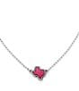 Color:Red - Image 1 - Sterling Silver Texas Doublet Necklace