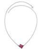Color:Red - Image 2 - Sterling Silver Texas Doublet Necklace