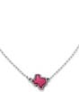 James Avery Sterling Silver Texas Doublet Necklace, Color:Red - Image 2