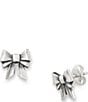 James Avery Tiny Bow Stud Earrings, Color:Sterling Silver - Image 2