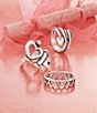 Color:Sterling Silver - Image 2 - Tiny Hearts Band Ring
