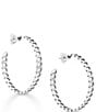 Color:Sterling Silver - Image 4 - Tiny Hearts Hoop Earrings