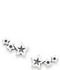Color:Sterling Silver - Image 1 - Twinkling Stars Climber Earrings
