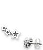Color:Sterling Silver - Image 2 - Twinkling Stars Climber Earrings
