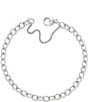 Color:Sterling Silver - Image 2 - Twisted Wire Cable Link Charm Bracelet