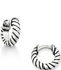 James Avery Twisted Wire Sterling Silver Huggie Hoop Earrings - Image 2