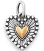 Color:Sterling/14K Gold - Image 1 - Two Tone Shining Heart Charm