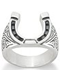 James Avery Western Horseshoe Ring, Color:Sterling Silver - Image 1