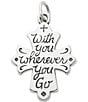 James Avery With You Wherever You Go Charm, Color:Sterling Silver - Image 1