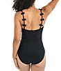 Janela Bay Solid Bow Straps One Piece Swimsuit - Image 2