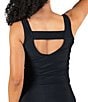 Janela Bay Solid V-Neck Long Tankini Swim Top - Image 2