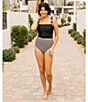 Janela Bay Stripe High Waist Pull-On Swim Bottom - Image 5