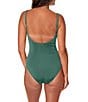 Jantzen Carmelita Solid Split V-Neck Tummy Control One Piece Swimsuit - Image 4