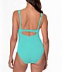 Jantzen Jolie Solid Square Neck Underwire Tummy Control One Piece Swimsuit - Image 4