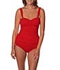 Jantzen Lina Solid Bandeau Sweetheart Neckline Tankini Swim Top - Image 3