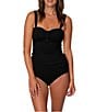 Jantzen Lina Solid Bandeau Sweetheart Neckline Tankini Swim Top - Image 6