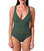 Jantzen Patty Solid V-Neck Tummy Control Surplice One Piece Swimsuit - Image 5
