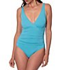 Jantzen Patty Solid V-Neck Tummy Control Surplice One Piece Swimsuit - Image 4