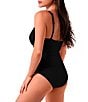 Jantzen Patty Solid V-Neck Tummy Control Surplice One Piece Swimsuit - Image 4