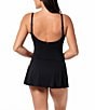 Jantzen Sol Sweetheart Neck Tummy Control Flirty Swimdress, Color:Black - Image 2