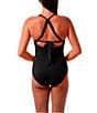 Jantzen Solid Amelie Surplice V-Neck Underwire Tummy Control Wrap One Piece Swimsuit - Image 1