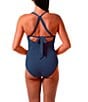 Jantzen Solid Amelie Surplice V-Neck Underwire Tummy Control Wrap One Piece Swimsuit - Image 2