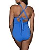Jantzen Solid Amelie Surplice V-Neck Underwire Tummy Control Wrap One Piece Swimsuit - Image 2