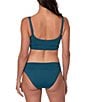 Jantzen Solid Split V-Neck Underwire Midkini Swim Top & Solid Convertible Hipster Swim Bottom - Image 2
