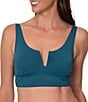 Jantzen Solid Split V-Neck Underwire Midkini Swim Top & Solid Convertible Hipster Swim Bottom - Image 4